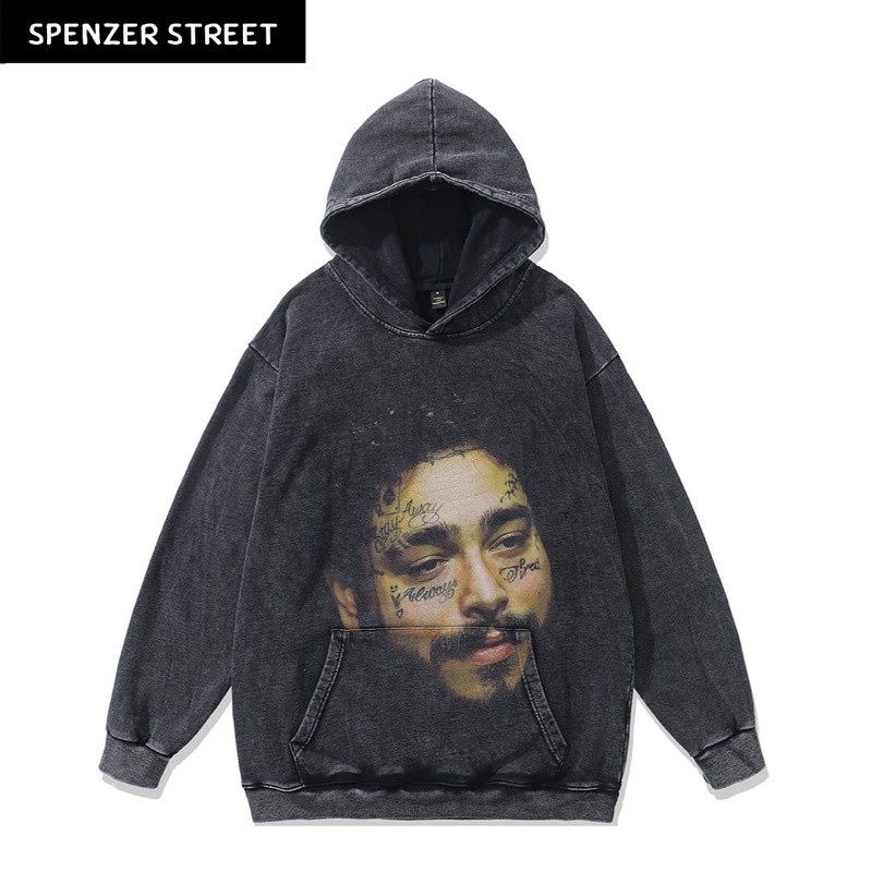 Spenzer.street | 🖤 post malone hoodies เสื้อกันหนาว แขนยาว ฮู้ด เสื้ออปป้า เกาหลี เสื้อy2k ทราวิส 2p