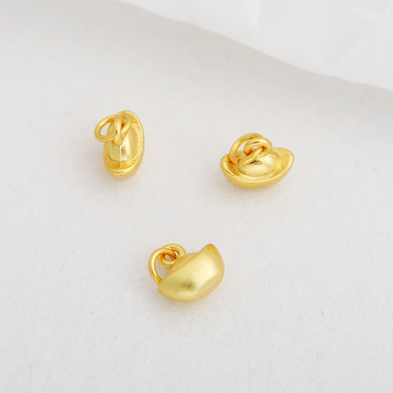 Ingot จี้ขนาดเล็ก 5 * 10 มม. diy 18k ทองแดง Clad สีทอง Retention Matte Gold Glossy สไตล์ธรรมดา