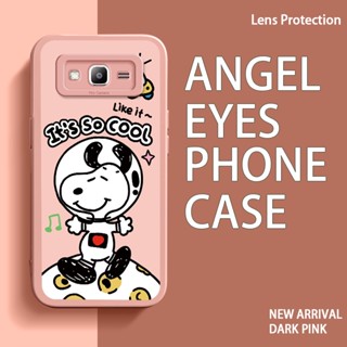 เคสโทรศัพท์มือถือ TPU นิ่ม ป้องกันเลนส์ กันกระแทก ลายการ์ตูน Snoopy Angel Eyes สําหรับ Samsung Galaxy J7 2015 J7 Core J7 Nxt