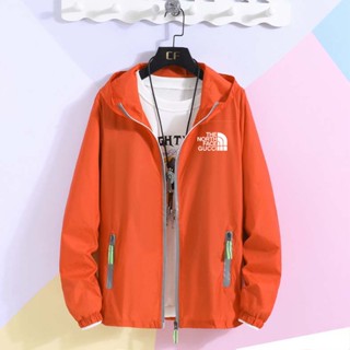 พร้อมส่ง เสื้อกันหนาว มีฮู้ด แบบแห้งเร็ว ลาย Tock the North Face สําหรับขี่จักรยาน วิ่งจ๊อกกิ้ง เดินป่า wu6