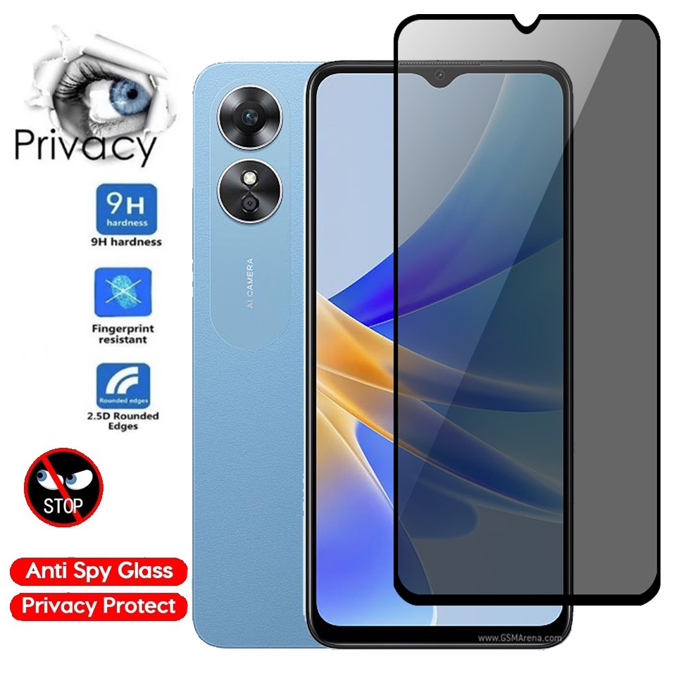 Oppo A17 A17K OppoA17 A17 K ตัวป้องกันหน้าจอความเป็นส่วนตัวกระจกนิรภัยฟิล์มป้องกันAnti-Peepกระจกโทรศ