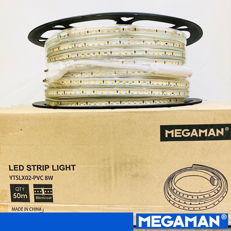 MEGAMAN LED ไฟสายยาง LED ไฟเส้น LED SMD 8W/m 220V มีให้เลือก 3 แสง