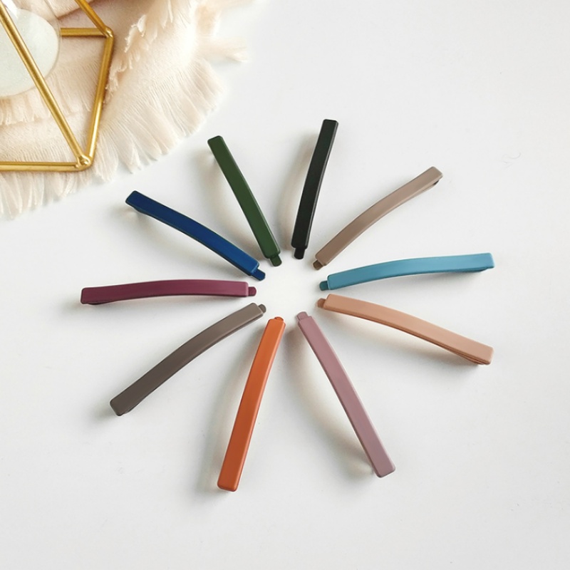 10 ชิ้น / เซต ลูกกวาด สี กิ๊บติดผม ที่เรียบง่าย โลหะ กิ๊บ สําหรับผู้หญิง หนึ่งคํา คลิปปากเป็ด คลิปหน้าม้า ด้านข้าง คลิป อุปกรณ์ผม 6 ซม. - รูปที่ 4