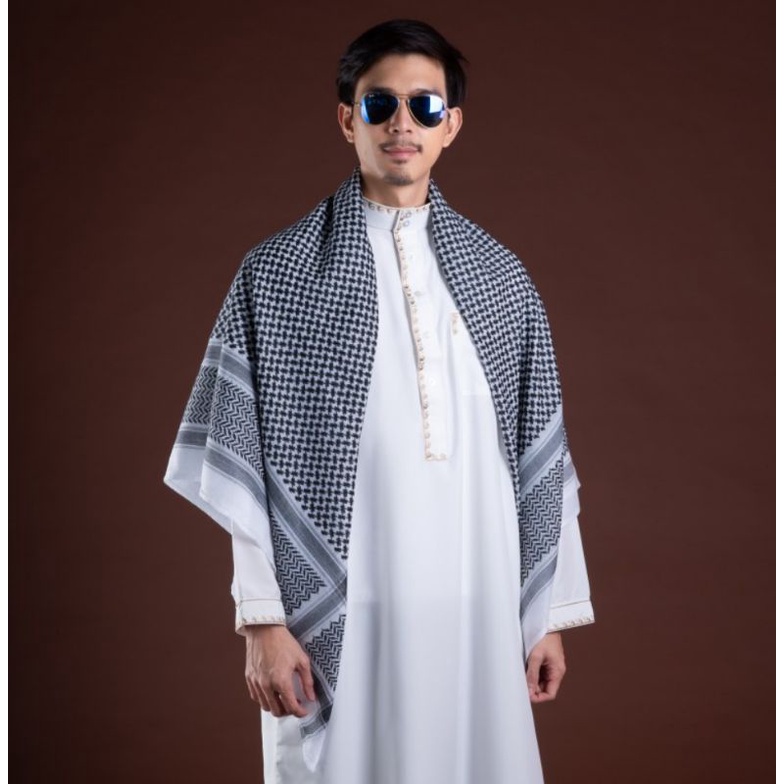 SA17 ผ้าสะระบั่นผู้ชาย (ไม่รวมชุด) สำหรับโพกศรีษะ คลุมใหล่ เสื้อผ้ามุสลิม อิสลาม