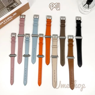 สายสําหรับแอปเปิ้ลวอชเเบบหนัง PU สาย smart watch11/10/9 8/7/6/5/4/3/2/1Se ขนาด38/40/41/42/44/45/46/49มม สายนาฬิกา