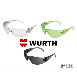 WURTH แว่นตานิรภัย AS/NZS1337 มาตรฐาน SAFETY GOGGLES สีใส,สีเหลือง,สีดำ เลือกสั่งได้