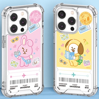 เคสใส ลายตั๋ว BTS BT21 สําหรับ Galaxy S23 S22 S21 S20 Note20 ETC