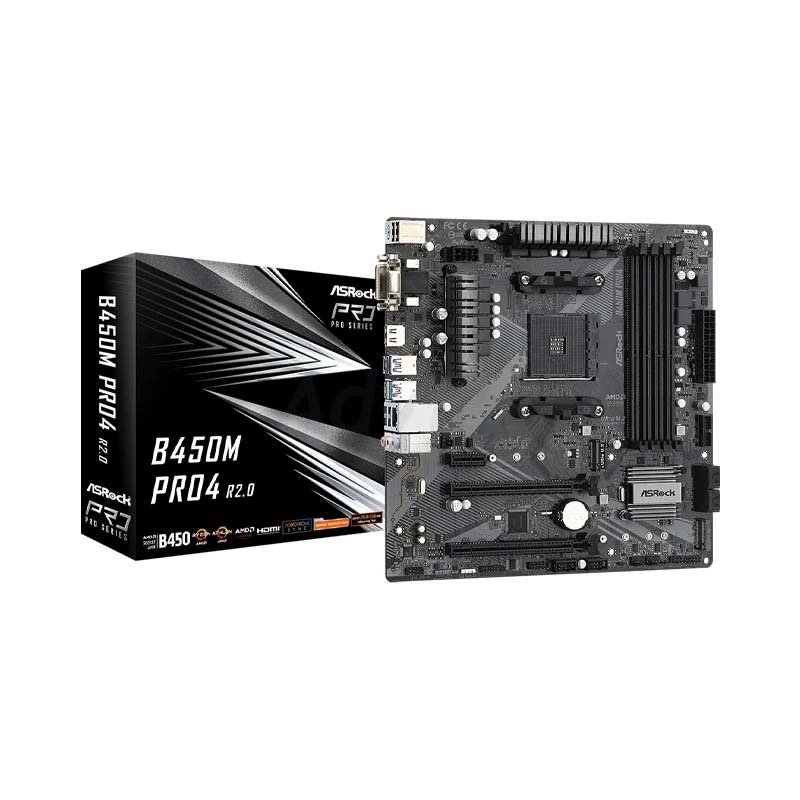 MAINBOARD (AM4) ASROCK B450M PRO4 DDR4 R2.0(By Shopee  SuperTphone1234)