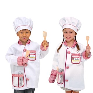 [3-6ปี] รุ่น 4838 ชุดเชฟฟรีไซส์ 3-6 ขวบ สูง 100-130 cm Melissa &amp; Doug Role Play Costume Chef รีวิวดีใน Amazon USA ชุดอาชีพเด็ก ซักเครื่องได้ อย่างดี มาลิซ่า