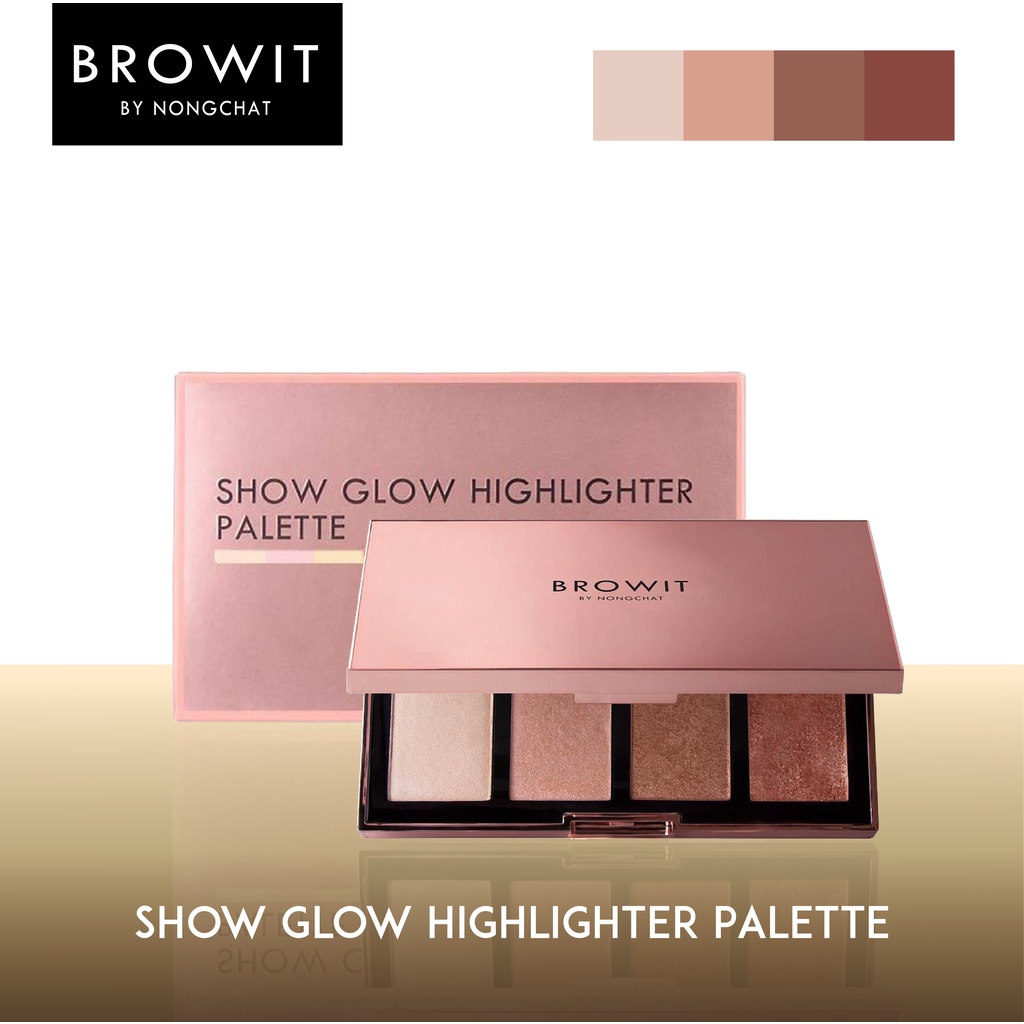 BROWIT BY NONGCHAT Show Glow Highlighter Palette พาเลทไฮไลท์