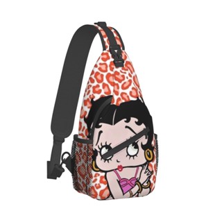 Betty Boop กระเป๋าเป้สะพายหลัง กระเป๋าสะพายไหล่ สําหรับเดินทาง เดินป่า