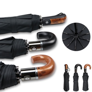 Classic English Style Umbrella Men Automatic 10Ribs Strong WindResistant 3 Folding Umbrella Rain Business Male Quality P