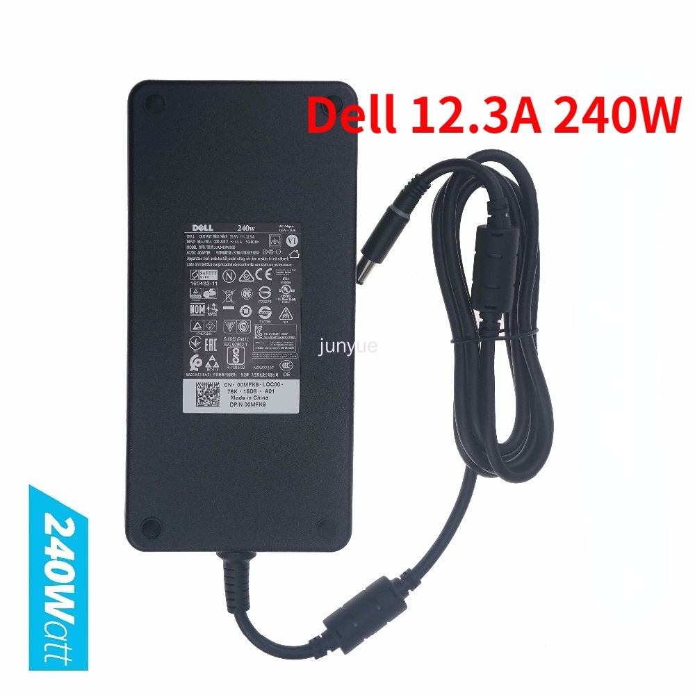 19.5V 12.3A 240W อะแดปเตอร์ไฟ AC สําหรับ Dell Alienware M17X R1 R2 R3 R4 M6600 M6700 0MFK9 0J211H