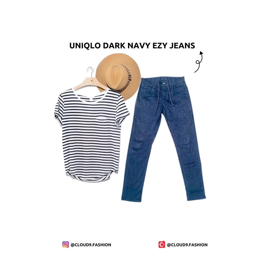 UNIQLO EZY JEANS สีกรมท่าเข้ม