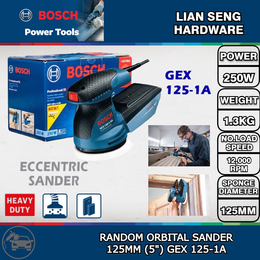 BOSCH RANDOM ORBITAL SANDER 125MM (5") GEX 125-1A