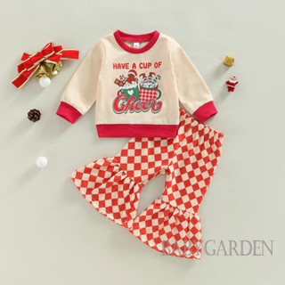 Babygarden เสื้อกันหนาว แขนยาว พิมพ์ลายตัวอักษร และกางเกงขายาว เอวยางยืด สําหรับเด็กผู้หญิง อายุ 6 เดือน - 4 ปี