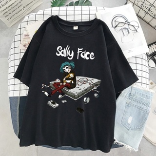 เสื้อยืดผู้หญิง Sally Face Graphic T เสื้อผู้หญิงสั้นแขนเสื้อยืดแฟชั่นฤดูร้อน Casual สั้นเสื้