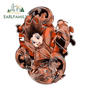 Earlfamily สติกเกอร์ ลายการ์ตูนอนิเมะ Gon and Killua Occlusion Scratch VAN สําหรับติดตกแต่งกระจกรถยนต์ สเก็ตบอร์ด 13 ซม. x 11 ซม.