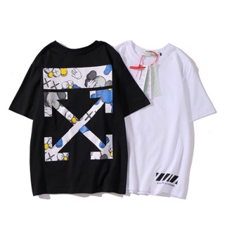 Off OW White Men Women T-shirts Black White Colour Short-Sleeve T-shirts Tees Clothing summer t shirt for men