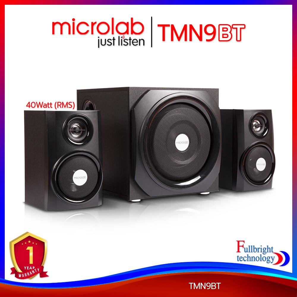 Microlab TMN9BT Bluetooth Speaker 2.1 Ch. (40 Watt) ลำโพงบลูทูธคอมพิวเตอร์ ประกันศูนย์ 1 ปี
