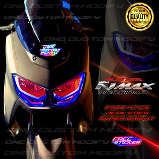 โคมไฟคิ้ว DRL BONUS DEVIL EYES ALL NEW NMAX V3 2020 2021 2022 Twilight Lamp NMAX NEW NMAX 2020 2021 2022 Lamp LIS Variation NMAX