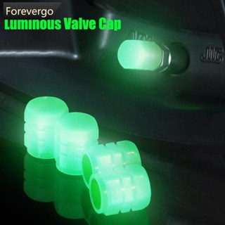 Forevergo ฝาครอบจุกเติมลมยางรถมอเตอร์ไซค์ เรืองแสง กันฝุ่น H8Y4 4 ชิ้น