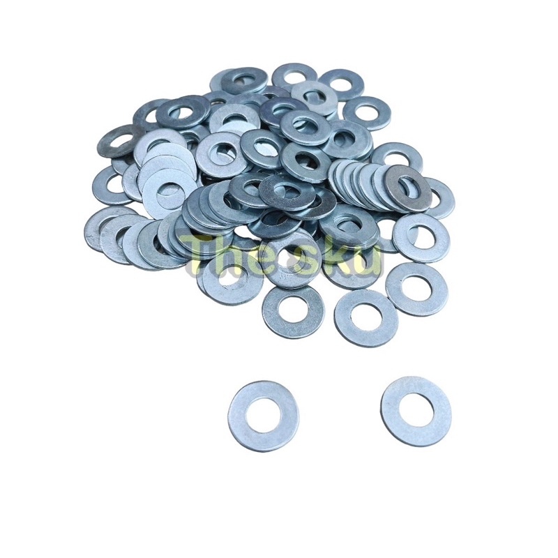 แหวนเหล็ก (ชุบขาว) ** M10 ** (ใช้รองน็อตเบอร์14) - รูปที่ 2