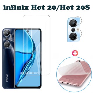 3in1 infinix Hot 20S ฟิล์มกระจกนิรภัย + ฟิล์มหลัง + ฟิล์มเลนส์กล้อง