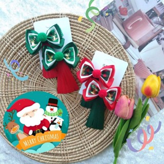 โบว์ติดผมเด็กคริสต์มาส/ปีใหม่🎄🌈(ราคา/1คู่)