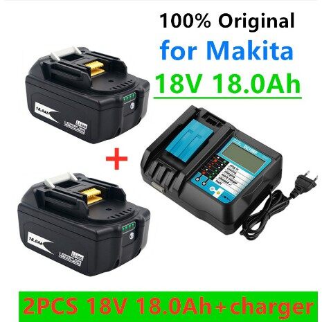 ของแท้ 100% แบตเตอรี่ลิเธียมไอออน BL1860 BL1830 18V18000mAh สําหรับ Makita 18v BL1840 BL19