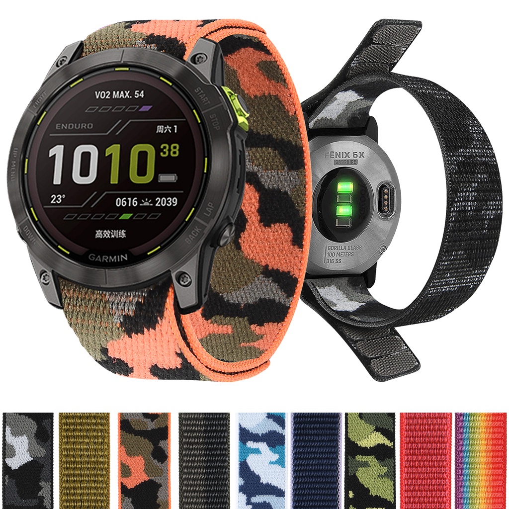 สายนาฬิกาข้อมือไนล่อน 26 มม. 22 มม. สําหรับ Garmin Descent Mk2 Mk2i Mk1 G1 Band Epix Gen 2 MARQ Endu