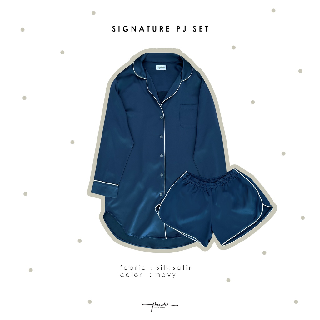 Panche.Sleepwear ชุดนอนรุ่น Signature สี Navy