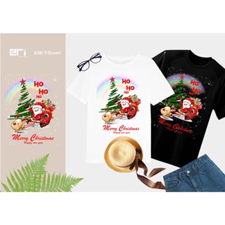 THCM 002 เสื้อยืดพร้อมส่ง เสื้อยืดพิมพ์ลายคริสต์มาส Christmas เสื้อยืดปีใหม่