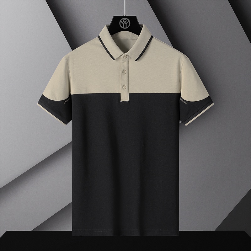 BKorea Style 2022 Brand Fashion Polo Shirts Short Sleeve Men's Patchwork Summer Polyester Breathable Tops Tee Oversi
