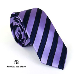 Giorgio Del Sarto Necktie 6 cm Purple with Fabric Texture เนคไทสีม่วงมีเท็กเจอร์