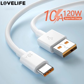 สายชาร์จเร็ว USB Type C 10A 120W 10A 2 เมตร สําหรับ Samsung Xiaomi Mi 12 Huawei Mate 40 50