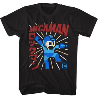 Energy Boost Mega Man T-Shirt เสื้อยืดเด็กผช เสื้อยืดคอกลม เสื้อยืดสวยๆ เสื้อยืดน่ารักๆ