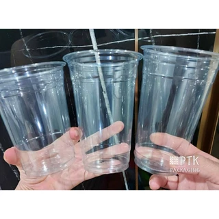 [ครึ่งลัง 500 ใบ] แก้ว PET KK Cup / 3A ทรงสตาร์บัค แก้ว PET 16, 20, 22 ออนซ์ ปาก 98 ใส ทรงสวย