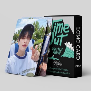 LOMO CARD 55P Stray Kids:Time Out | MAXIDENT โลโม่การ์ด 2 ด้าน โค้งมน ไร้ขอบ 5.7*8.7cm