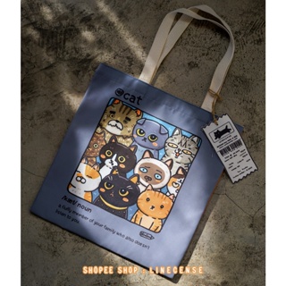 [New!] “A Group of Cats” Canvas Tote Bag กระเป๋าผ้าแคนวาสลายแกงค์แมว