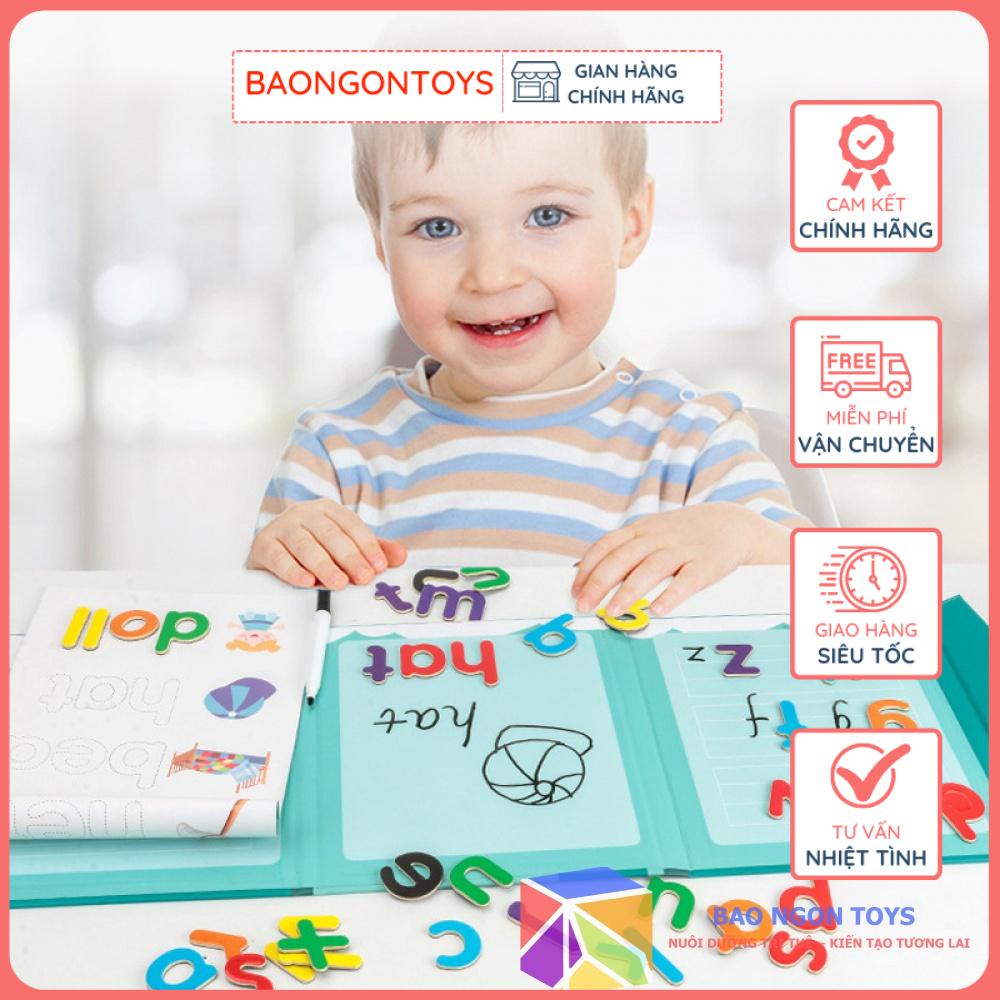 SPELLING GAME MAGNETIC ALPHABET HELPING CHILDREN TO LEARN AND COMMAND IN ENGLISH - BAO NGON TOYS - B