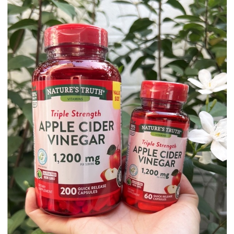 **ถูกสุด exp07/2026 ชนิดดูดซึมเร็ว** Nature's Truth Apple Cider Vinegar 1200 mg. แอปเปิ้ลไซเดอร์