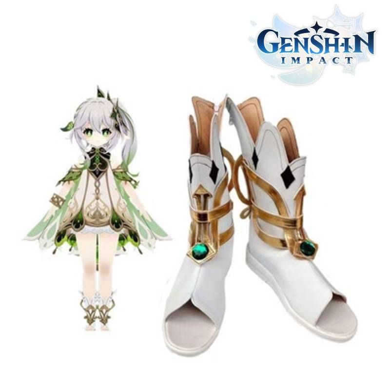 Genshin Impact Nahida Cosplay Shoes Women's Boots Open Toe Sandals