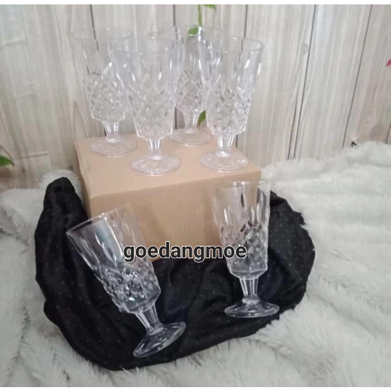 Golden Sunkist แก้วน้ําพลาสติกอะคริลิคใสหนา 6 ชิ้น SK6011 SK 6011