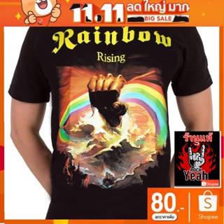 เสื้อวง Rainbow Rising เสื้อลาย  เสื้อผ้าแฟชั่น เสื้อวิ่ง เสื้อวินเทจ RCM1482