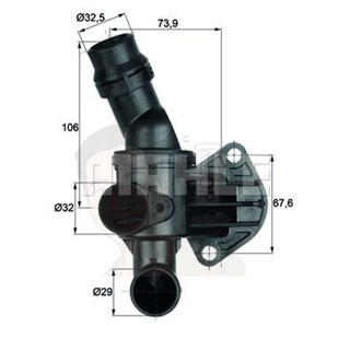 THD 3 82 วาล์วน้ำ+เสื้อ 2.0TFSI / A1 A3 TT, Scirocco Golf 06F121111H (ยี่ห้อ MAHLE)