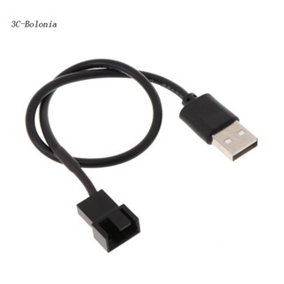 【PC】อะแดปเตอร์แปลงสายเคเบิ้ลพัดลม 22awg USB 2.0 เป็น 3-Pin 4-Pin PWM สําหรับเคส ATX 5V 4 ชิ้น