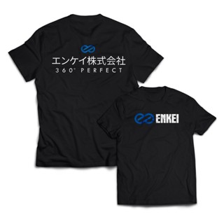 เสื้อยืดโอเวอร์ไซส์เสื้อยืดผู้ชาย Enkei ญี่ปุ่น รถยนต์ ขอบยานยนต์ ทุกเพศ ผู้ใหญ่ เสื้อ Distro หวี 30s ใช้S-3XL