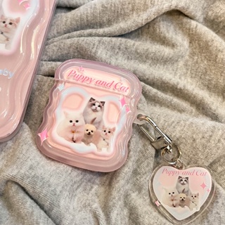 เคสหูฟัง กันตก ลายแมวน่ารัก สีชมพู สําหรับ Airpods 1 2 Pro 2 3