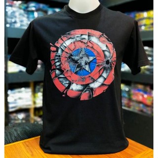 เสื้อยืดMarvel_ลิขสิทธิ์แท้ลายCapTain.สีดำ(mvx-039)